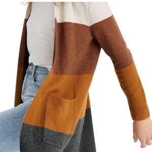 Madewell Colorblock Cardigan Sweater
